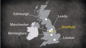 Location of Sheffield