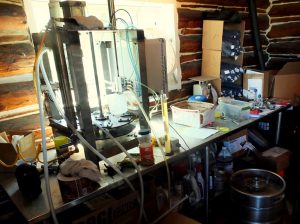 Coyote Creek Brewery bottling machine