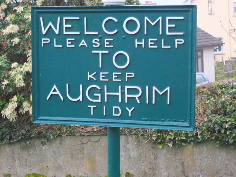 Aughrim is noted as a tidy place