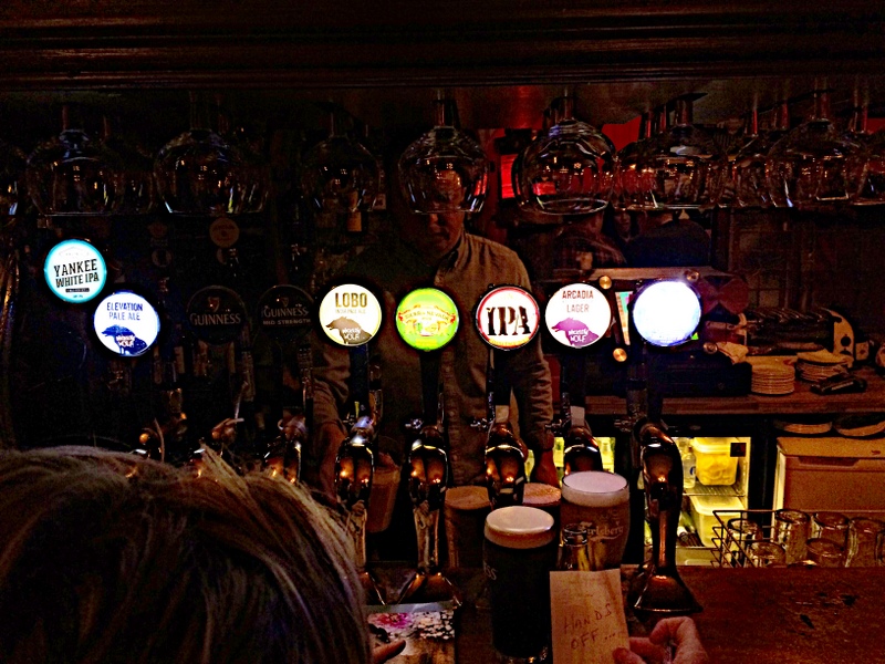 dark bar at Harbor Bar