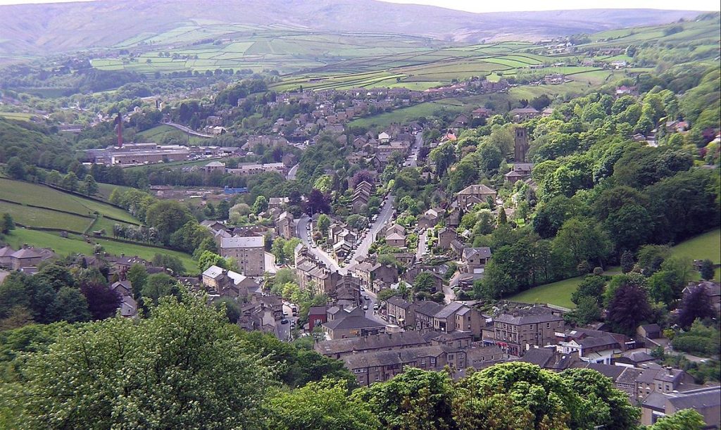 Aerial view of Holmfirth