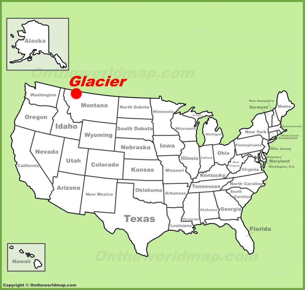location of Glacier National Park in the USA
