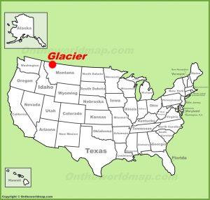 location of Glacier National Park in the USA
