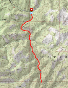 Crooked River hike route