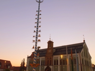Wolnzach rathaus at dusk Wolnzach rathaus at dusk