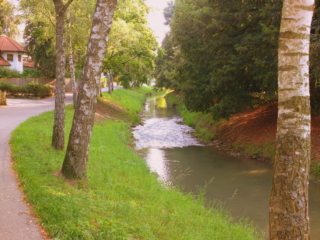 River Abens in Mainburg along the bikeway River Abens in Mainburg along the bikeway