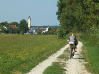 on the Danube bikeway on the Danube bikeway