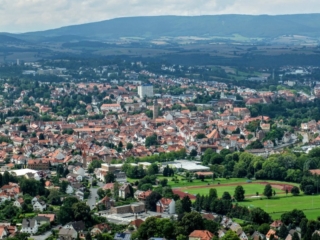 view from Bismarkturm - a tower on a hilltop near Eschewege view from Bismarkturm - a tower on a hilltop near Eschewege