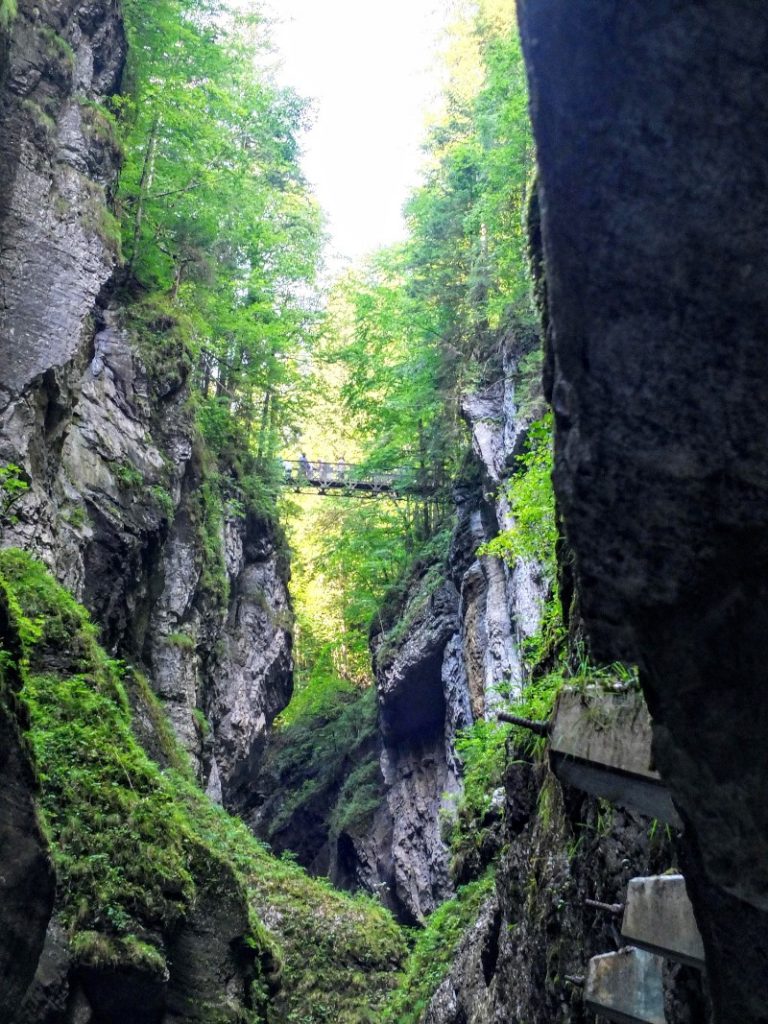 iron bridge above the gorge