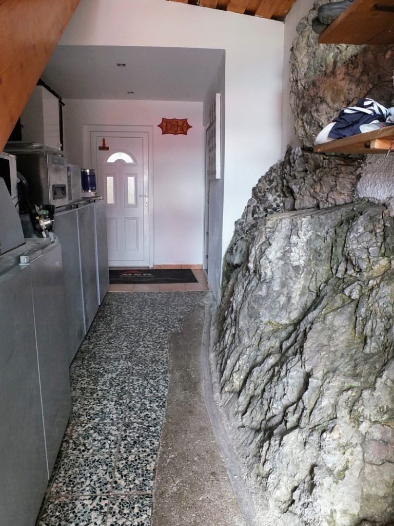 built into the rock