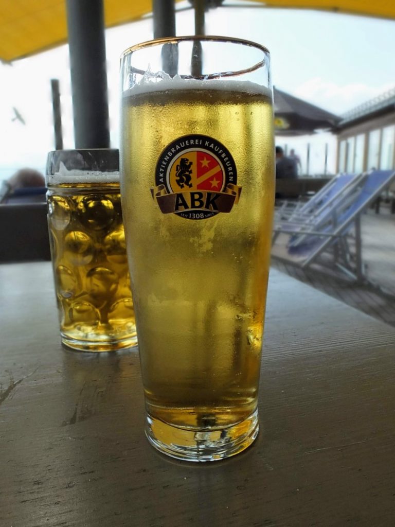 A Radler and a Helles (quenching a big thirst)