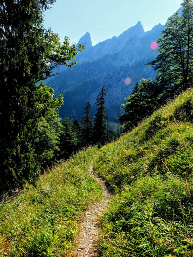 crossing a ridge