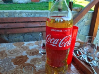 coke bottle re-used for rakija coke bottle re-used for rakija