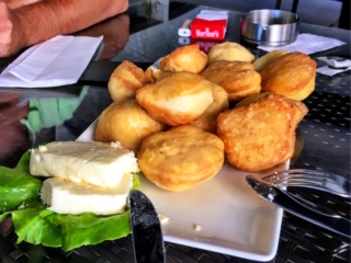 Priganice - Montenegrin donuts with cheese popular at breakfast Priganice - Montenegrin donuts