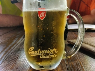 after hike Czech beers in Kolasin after hike Czech beers in Kolasin
