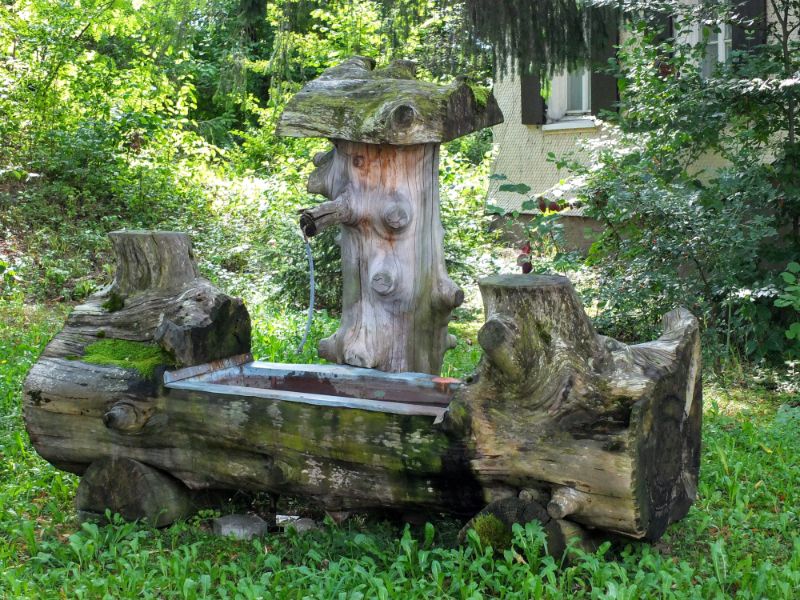 fountain along the path