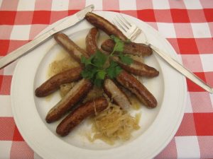 Nuremberger bratwurst - image by Berndt Rostad