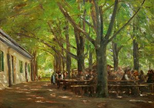 Biergarten in Brannenburg by Max Liebermann, 1893 (Wikimedia Commons)