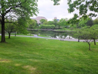 park along the Harrison Dillard Bikeway