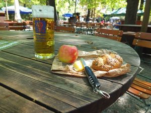 carry-in lunch at Augustiner Biergarten