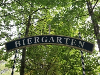 Biergarten in the trees Biergarten in the trees