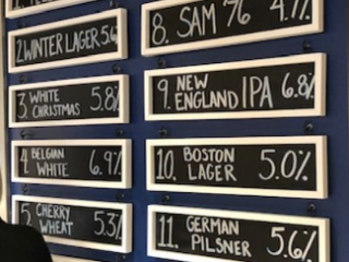 Sam Adams taproom line-up Sam Adams taproom line-up