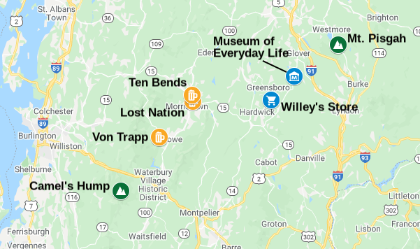 VT area map