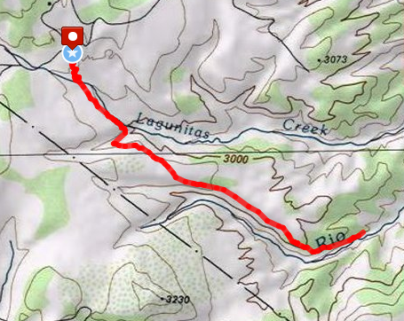 Continental Divide Dayhike route