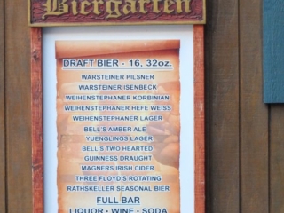 Biergarten beer menu Biergarten beer menu