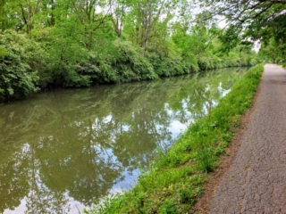 on the towpath on the towpath