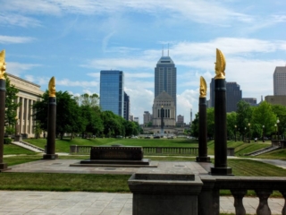 memorial plaza along the Indy Cultural Trail memorial plaza along the Indy Cultural Trail