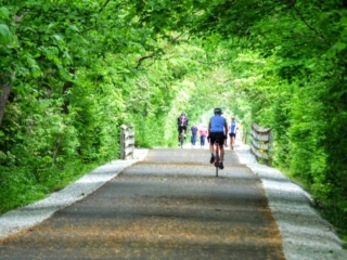 on the Monon Trail on the Monon Trail