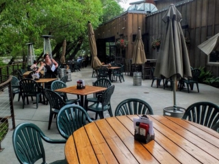 Tamarack Brewing streamside terrace