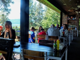 Flathead Lake Brewing porch dining