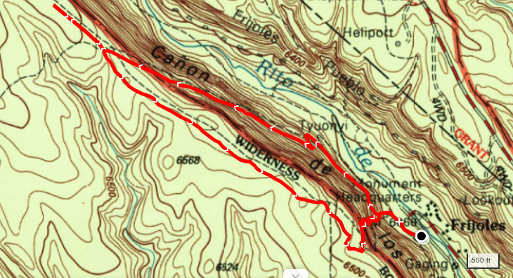 Hike Route - click on image for interactive route map in AllTrails