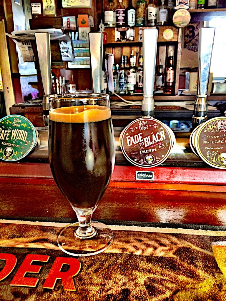 Weird Beard Black IPA at Shakespeares Pub