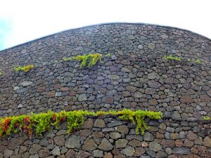 High stone wall
